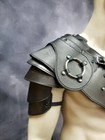 Leather Pauldrons Medieval Custom Pauldron With Gorget In Leather Larp Cosplay