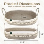 Cotton  Beige  Moses Baby Diaper Changing Basket With Pad And Water Proof Cover 