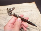 Vintage Antique Style Brass Horse Letter Opener Equestrian Desk Collectible