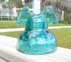 Nice Aqua Cd 307 Hemingray Glass Insulator  a 