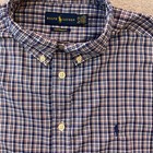 Ralph Lauren Performance Boys Xl 18-20 Plaid Button Down Long Sleeve Shirt