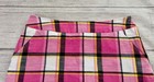 Loudmouth Golf Womens Sz 6 Pink Plaid Cotton Side Zip Pocket Athletic Skort Exc