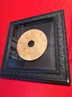 Beautiful Framed Vintage antique Chinese Bi Disc Free Shipping Estate Sale Find