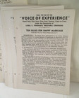 Vtg 1932 The  voice Of Experience  Radio Show Lydia Pinkham s Compound Brochures