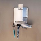 Shower Mirror For Shaving Fogless With Suction Razor Toothbrush Holder