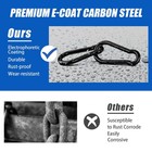 1 97 Inch 10pcs Black Small Carabiner Clip Hook Spring Snap M5-1 97  
