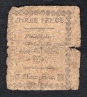 April 25  1776 3d Three Pence Pennsylvania Colonial Currency Note