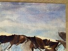 Original Signed Deana Mcdonald Watercolor Landscape Painting Mountain Landscape