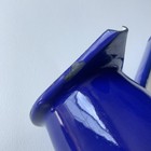 Vintage Blue Enamel Turkish Coffee Pot Cezve Peacocks Flower Hussein Hazimeh