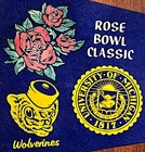 Vintage University Of Michigan Wolverines Football Pennant  Rose Bowl Wow