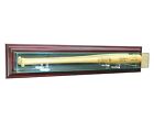 Walnut Wall Mounted Baseball Bat Display Case Glass And Mirror Free Shipping