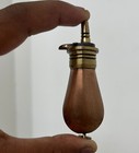 Victorian Style Miniature Brass Copper Gun Powder Small  Bottle Flask