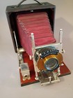 Wollensak Conley Folding 4 X 5 Dry Plate Camera 1907 Brass Lens Antique Vgc
