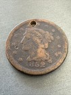 1851 Braided Hair Large Cent Hole