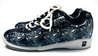 Brunswick Patty Slide Rite Bowling Shoes Womens 8 5m Gray White Paisley On Black