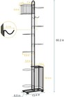 7 Tier Basketball Ball Storage Rack Freestanding Garage Ball Holder Organizer