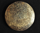 European Sterling Silver Compact     Austrian Engraved 36g Vintage Antique Piece