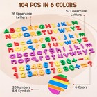 Magnetic Letters Numbers Alphabet Fridge Magnets 104 Pieces Preschool Toy Set