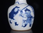 Old Blue And White Chinese Porcelain Vase Shendetang Marked St329