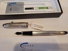 Vintage At Cross Sterling Silver Fountain Pen Argent Massif 18k Nib Usa Made