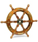 18 Inches Nautical Premium Sailor s Hand Crafted Brass   Wooden Ship Wheel