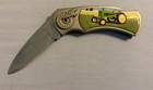 John Deere Pocket Folding Knife W  Tractor Scene Artwork   Presentation Box