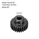 32p Steel Pinion Gear Set 25t For 5mm Shaft Hardened Steel Pinion Gear