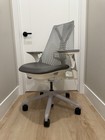 Herman Miller Sayl Desk Chair   Fog Gray   White    9 5 10 Free Shipping