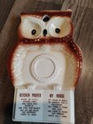 Vintage Kitchen Prayer Ceramic Owl Spoon Rest Wall Decor 