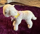 Vintage 345 10 Steiff Lamby Mohair Stuffed Animal W button   Tag Germany  5787