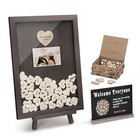  Solid Wood Wedding Guest Book Alternative - Rustic Drop Top Rectangle Frame