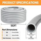 100ft Liquid-tight Conduit 0 63 Inch Id  0 83 Od  2 5 Mm Thick  100 Ft