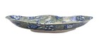 Rare Antique 19th Century Spode England Dish Green Blue Cracked Ice   Prunus