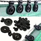 100pcs Black Plastic Net Clips - For Shade Cloth   Garden Netting Fixing