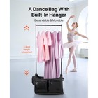 23 Inch Dance Bag With Garment Rack Rolling Duffle With Wheels For Travel Black
