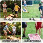 8-pack Cornhole Bean Bags - 4 Black   4 Red For Outdoor Games And Event
