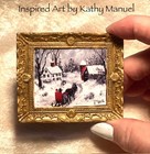 From Original Painting Framed Print 1 12 Dollhouse Miniature Signed Kathy Manuel