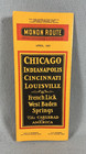 April 1927 Monon Railroad Timetable Chicago Indianapolis Louisville French Lick