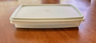 Vintage Tupperware Rectangular Sheer Deli Meat Keeper  816   Aqua Blue Lid  817