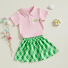 Toddler Infant Baby Girl Summer Golf Outfit Short Sleeve Lapel Collar Top Skirt
