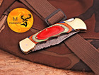 Custom Made Hand Forged Damascus Steel Blade Folding Pocket Knife Survival 947