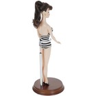Bard s Chrome And Wood Doll Stand  Fits 10 - 14 Inch Slim Waist Dolls