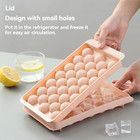 1 Pc 3d Round Ice Cube Tray With Lid 33 Grid Ball Mold Diy Ice Cream Maker