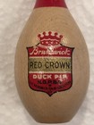 Vtg 1950   s Miniature Brunswick Red Crown Duck Pin Key Chain Excellent Condition