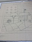 Wool Rug Hooking Pattern Primitive  Flag American Barn 30x37    Barbara Carroll
