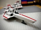 Battlestar Galactica 1978 Colonial Viper Mk I Starfighter 11 In   gray red 