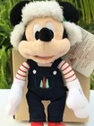 Disney Parks Mickey Mouse Christmas Holiday Mini Bean Bag Plush Doll Toy 9  Nwt