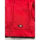 Dickies Mens Red Insulated Eisenhower Jacket L Workwear Twill Zip Up Coat