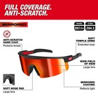 Milwaukee Wrap Around Safety Glasses Red Mirrored Anti-scratch Lenses