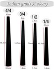 4 Pcs Cello Fingerboard Round Natural Black 4 4 Ebony Wood Grade Aaa Quality